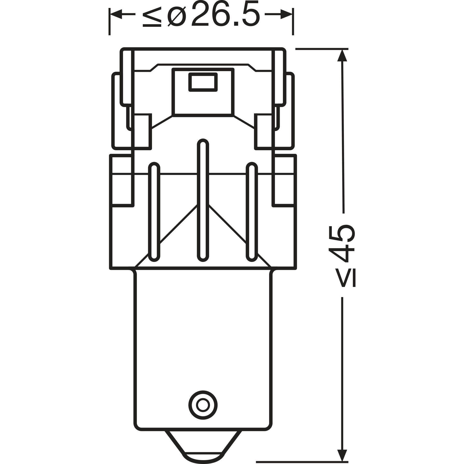 SET 2 BECURI AUXILIARE CU LED 12V (P21W) WHITE 6000K BLI OSRAM
