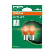SET 2 BECURI 12V PY21W ULTRA LIFE BLISTER OSRAM