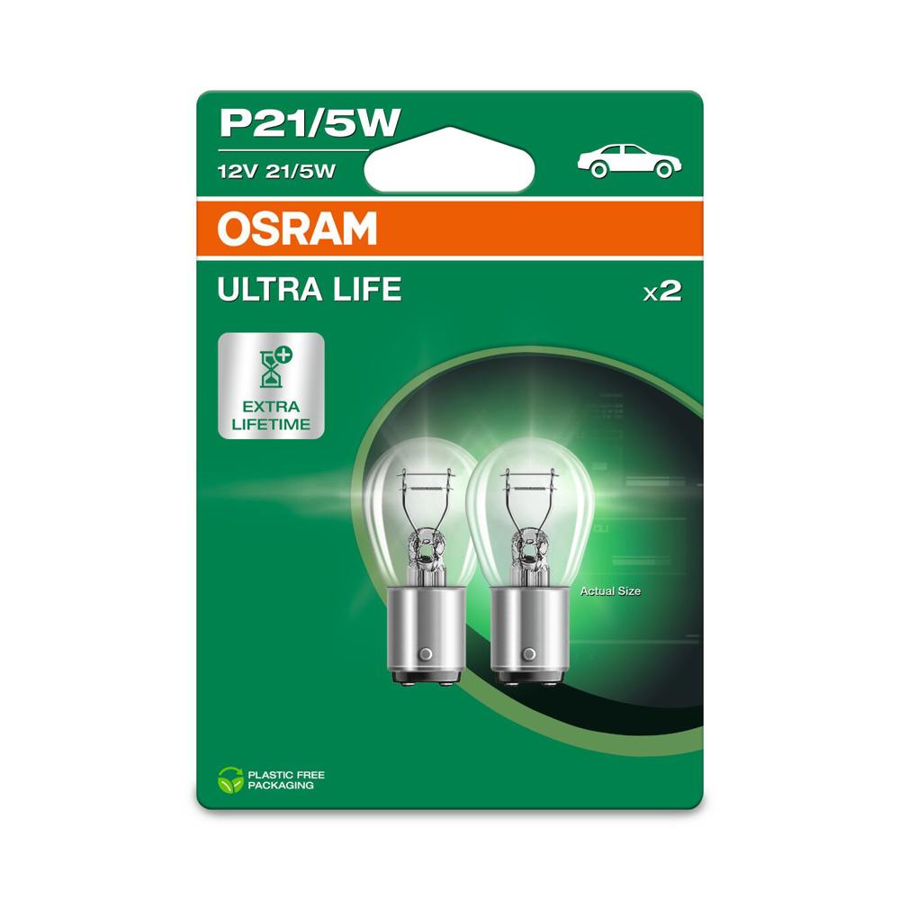 SET 2 BECURI 12V P21/5W ULTRA LIFE BLISTER OSRAM