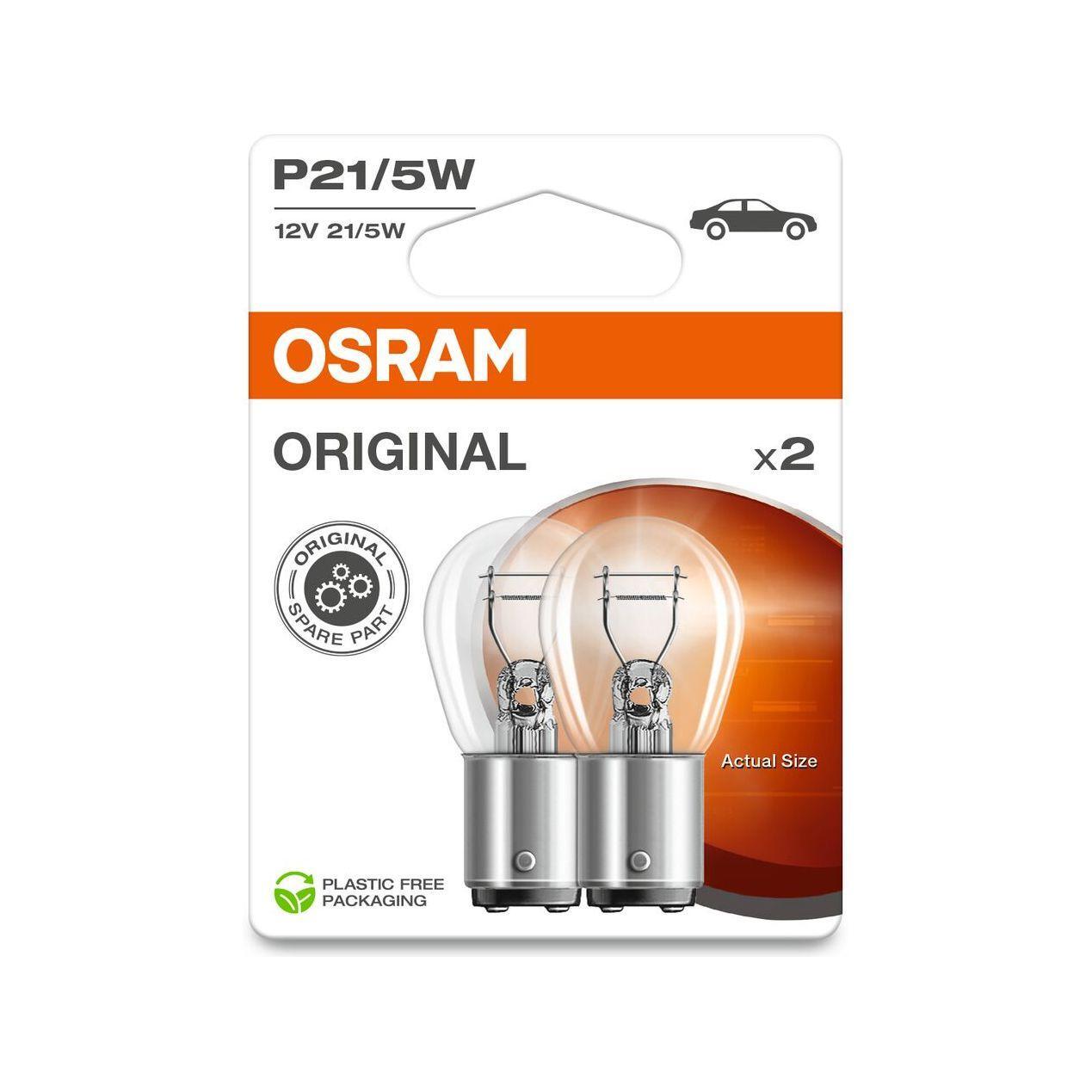SET 2 BECURI 12V P21/5W ORIGINAL BLISTER OSRAM