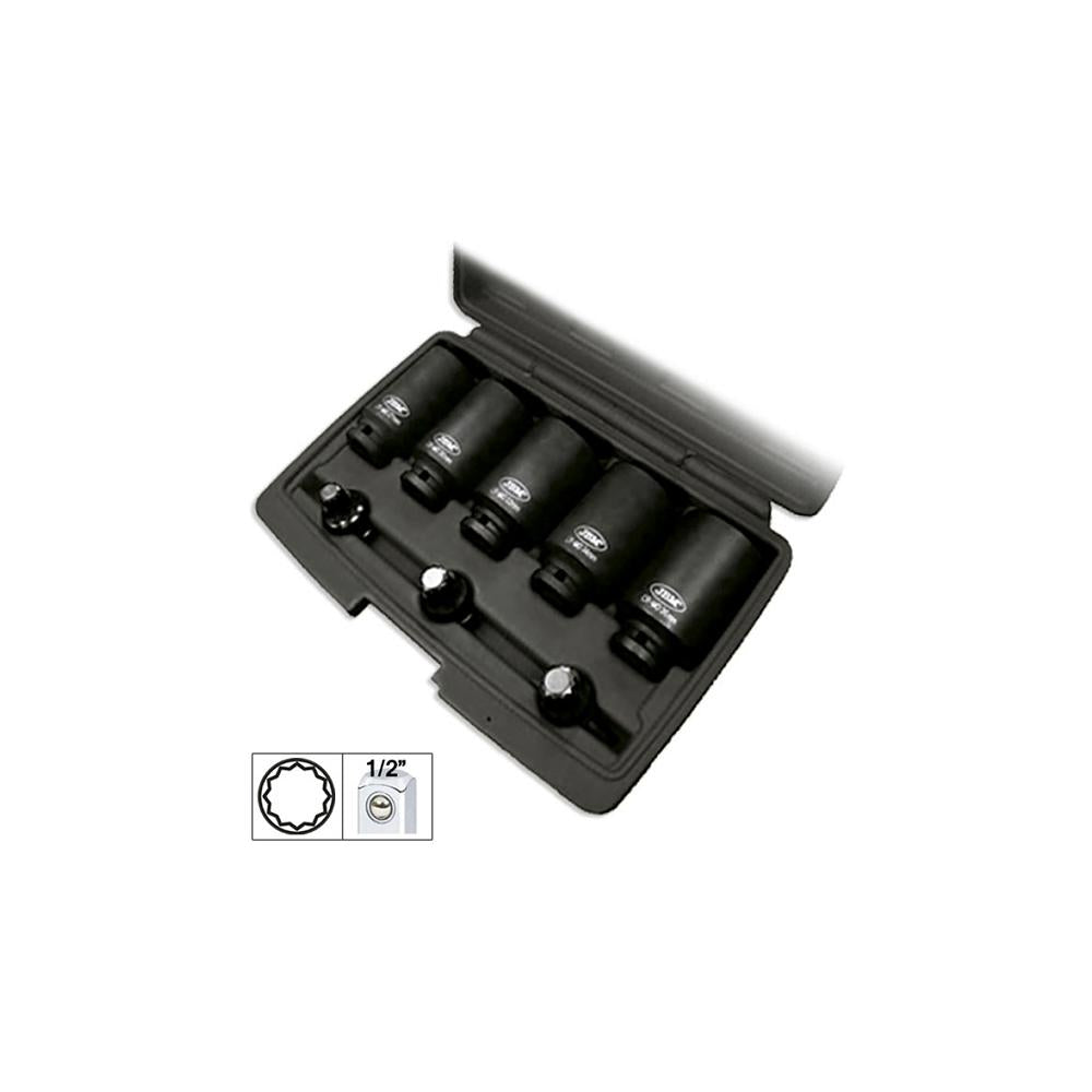 SET DE 8 TUBULARE SI CAPETE XZN 1/2`DE IMPACT JBM