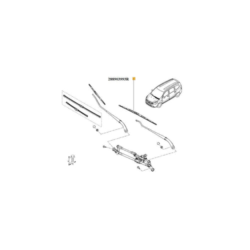 STERGATOR PARBRIZ 558 MM STANGA