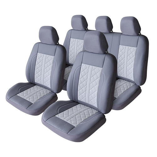 SET HUSE SCAUN EXCLUSIVE LEATHER SI ALCANTARA GRI