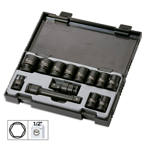 13 RÉSZES KÉSZLET. 1/2"-ES IMBUSZ ÜTŐFEJ. + JBM ADAPTER