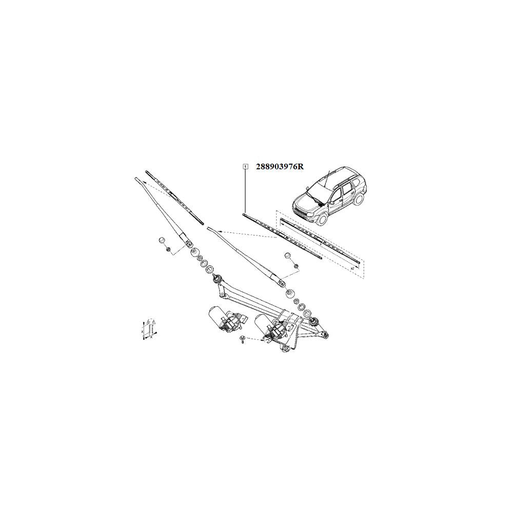 STERGATOR PARBRIZ 600 MM STANGA