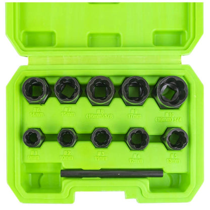 SET TUBULARE TWIST DE 3/8` PENTRU EXTRACTIE A PIULITELOR SI SURUBURILOR DE BLOCARE JBM