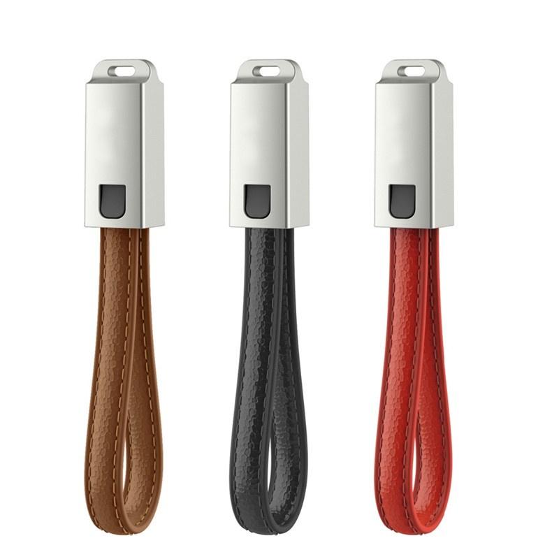 Cablu breloc pentru incarcare telefon tip C rosu