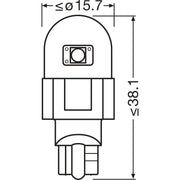 SET 2 BECURI AUXILIARE CU LED 12V (W16W) WHITE 6000K BLI OSRAM