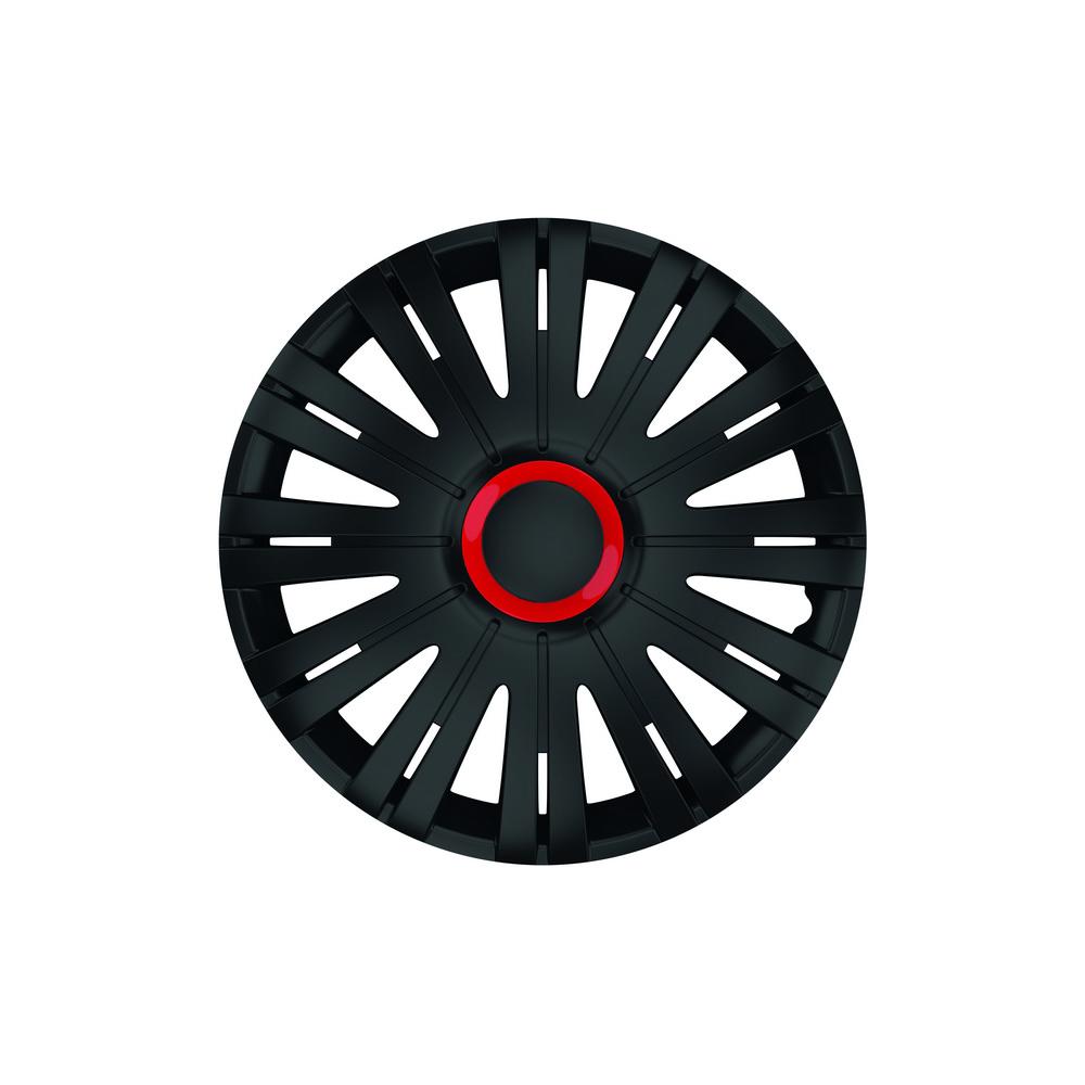 SET CAPACE ROTI 16` NEGRE CU INEL ROSU ACTIVE