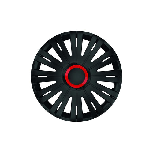 SET CAPACE ROTI 16` NEGRE CU INEL ROSU ACTIVE
