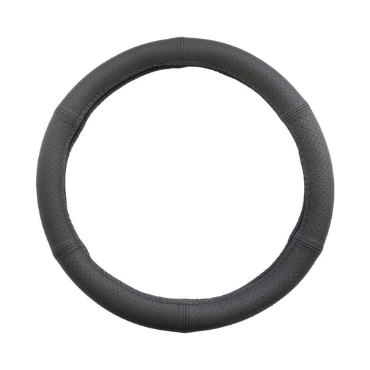 HUSA VOLAN PIELE NATURALA PERFORATA NEGRU 35-37 CM