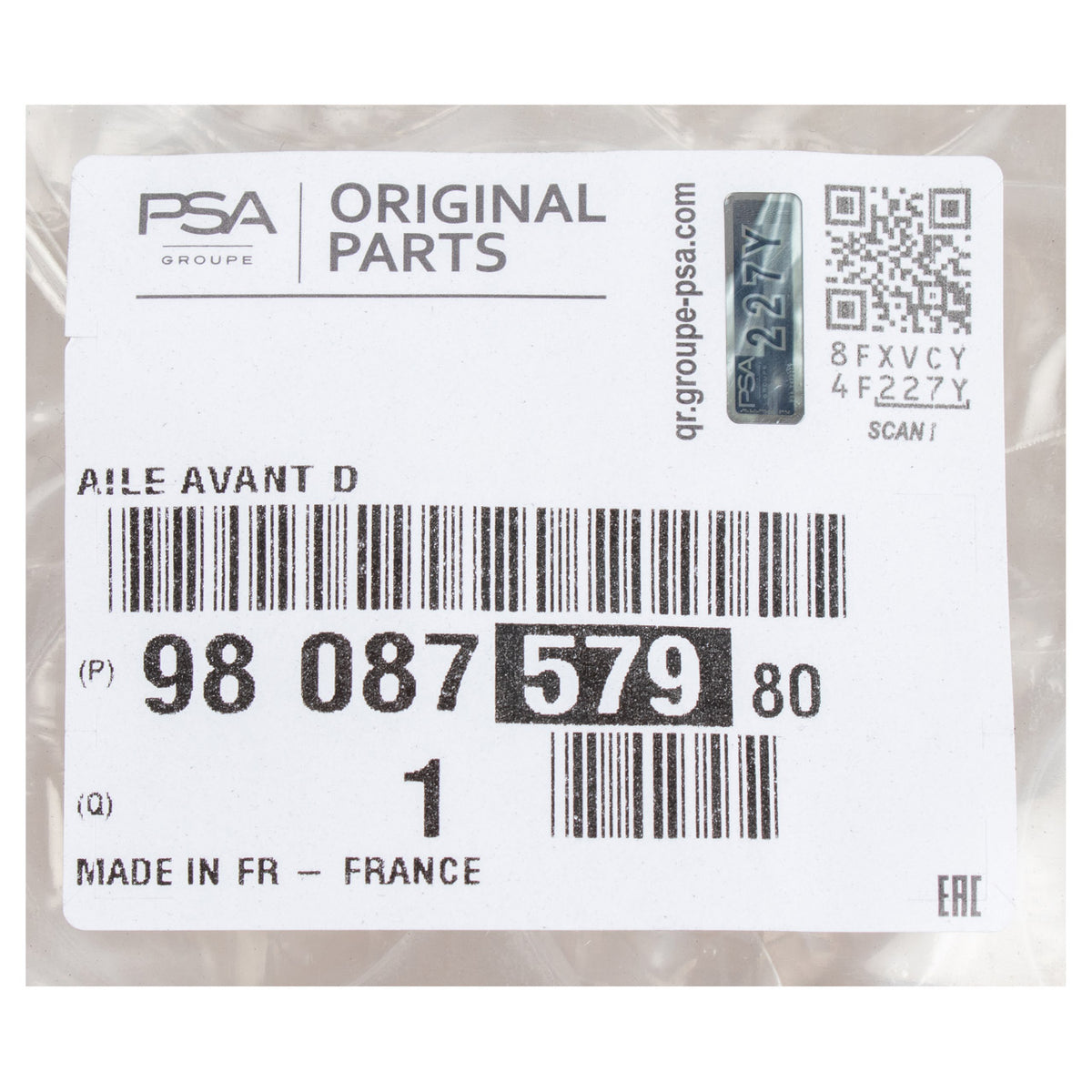 Aripa Față Dreaptă Originală Peugeot