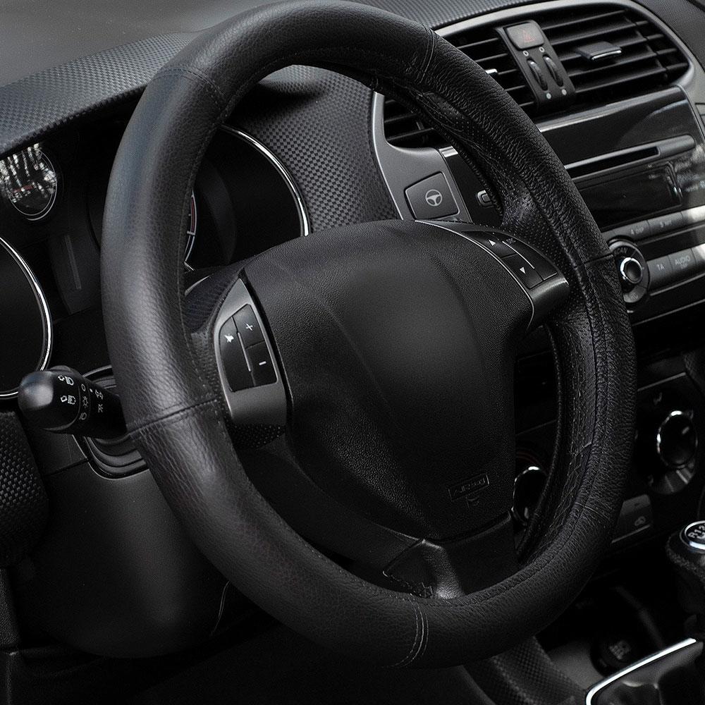 HUSA VOLAN PIELE NATURALA NEGRU 37-39 CM