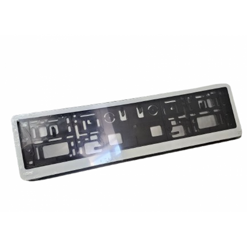 Set 2 suporti numar inmatriculare 3D cu rama ALBA