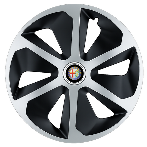 Set 4 capace roti Roco Gri-Negru R16 Compatibil Cu Alfa Romeo