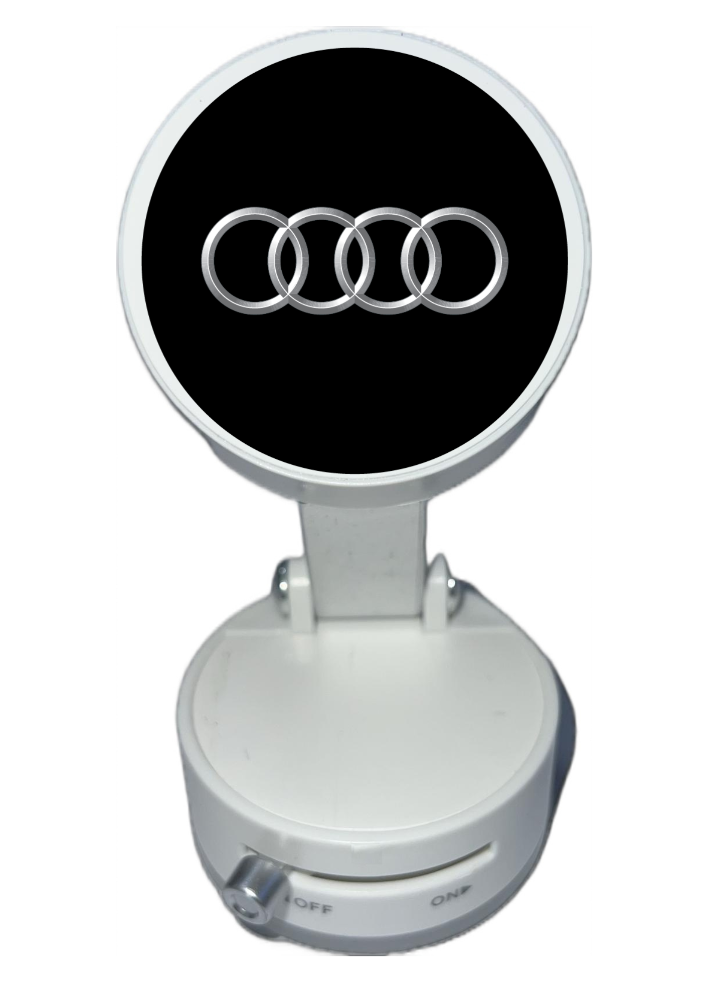 Магнитна стойка БЯЛА с вендуза и регулируемо рамо за Audi