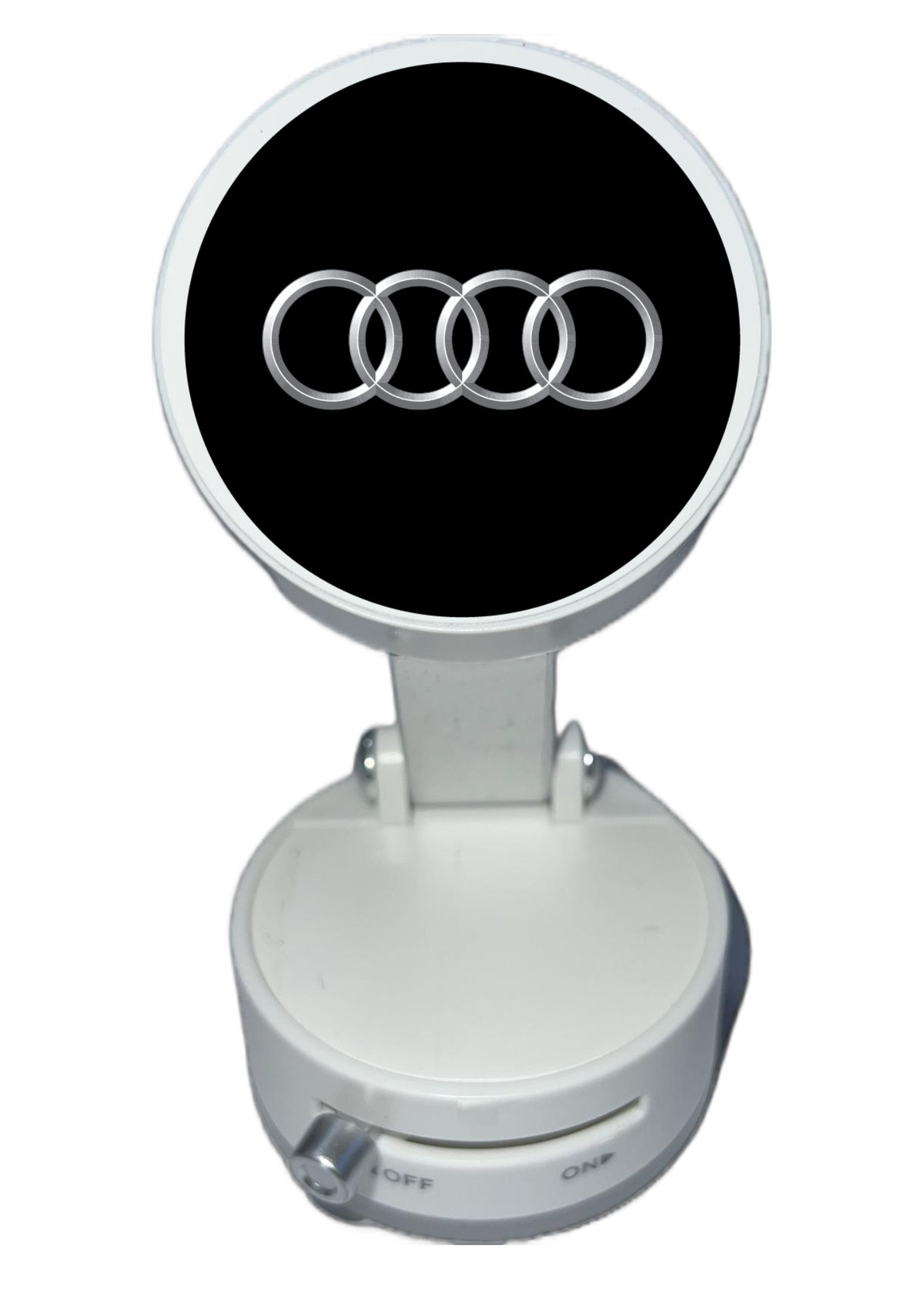 Магнитна стойка БЯЛА с вендуза и регулируемо рамо за Audi