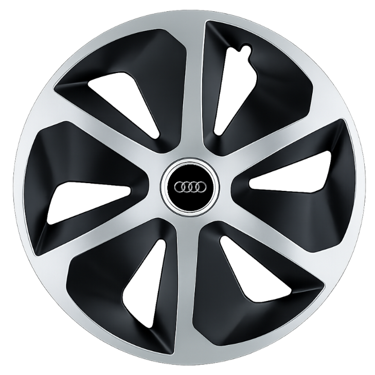 Set 4 capace roti Roco Gri-Negru R14 Compatibil Cu Audi