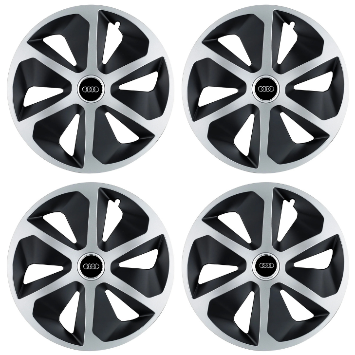 Set 4 capace roti Roco Gri-Negru R15 Compatibil Cu Audi