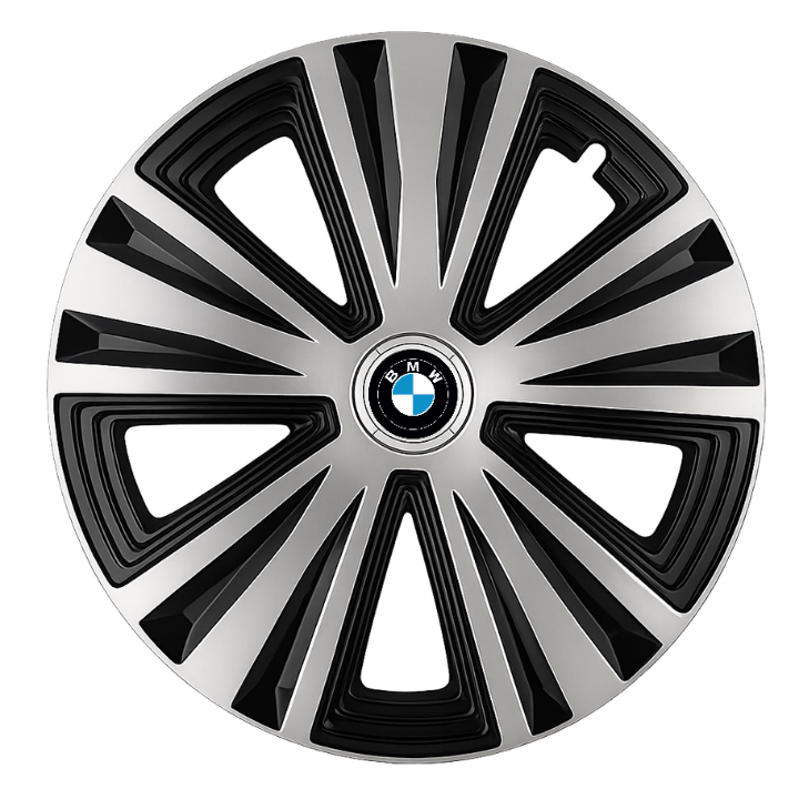 Set 4 capace roti Glory Gri-Negru R15, Compatibil Cu BMW