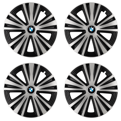 Set 4 capace roti Glory Gri-Negru R15, Compatibil Cu BMW