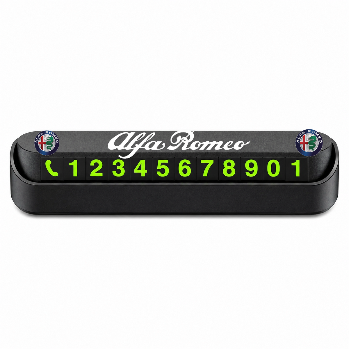 Suport Număr Telefon Auto pentru Parcare personalizat cu Alfa Romeo.