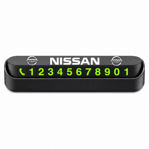 Suport Număr Telefon Auto pentru Parcare personalizat cu Nissan.