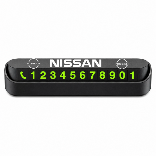 Suport Număr Telefon Auto pentru Parcare personalizat cu Nissan Nou.