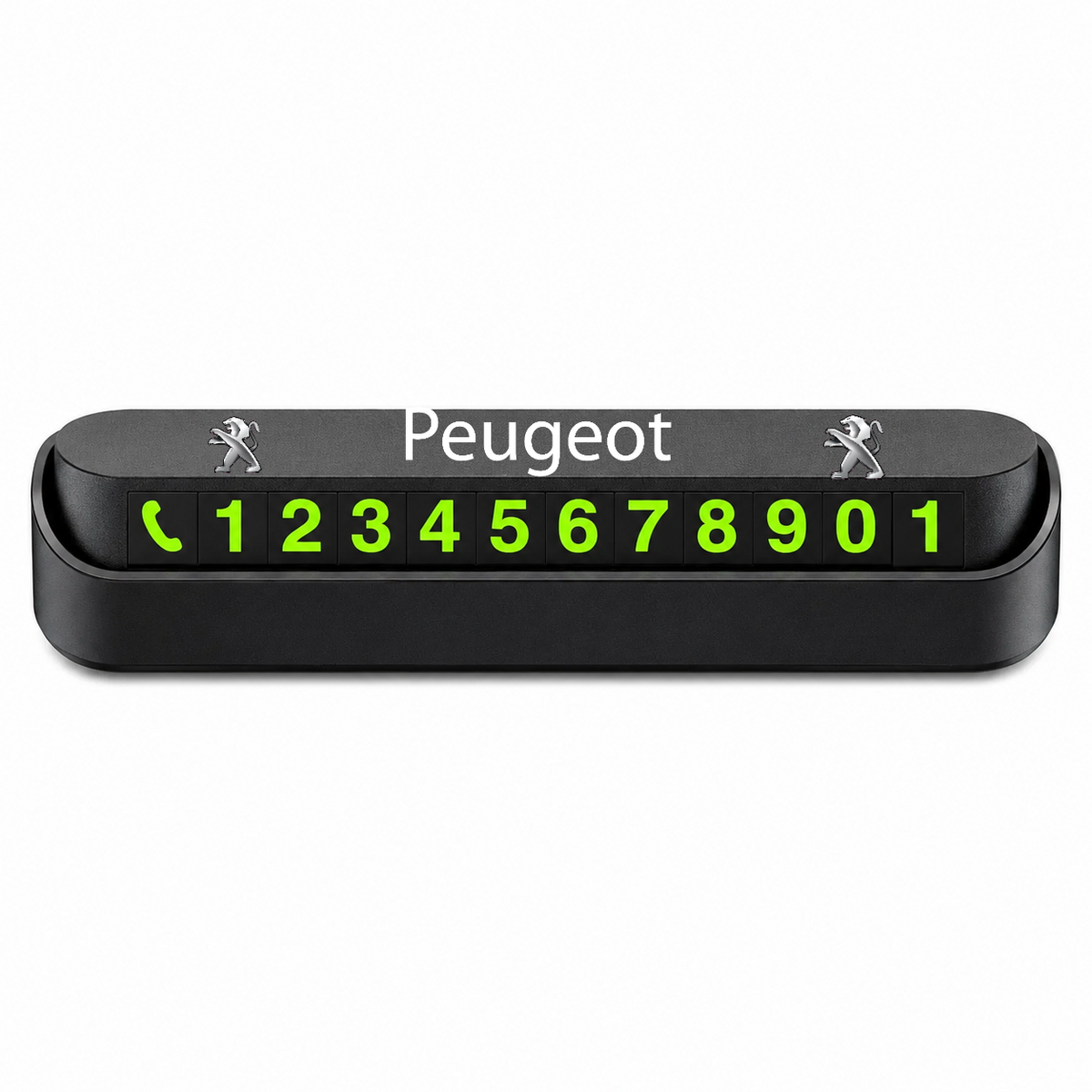 Suport Număr Telefon Auto pentru Parcare personalizat cu Peugeot.