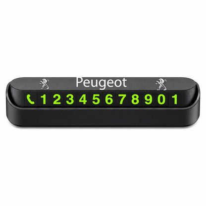 Suport Număr Telefon Auto pentru Parcare personalizat cu Peugeot.
