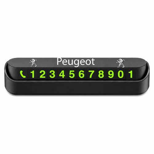Suport Număr Telefon Auto pentru Parcare personalizat cu Peugeot.