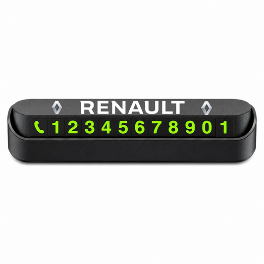 Suport Număr Telefon Auto pentru Parcare personalizat cu Renault.