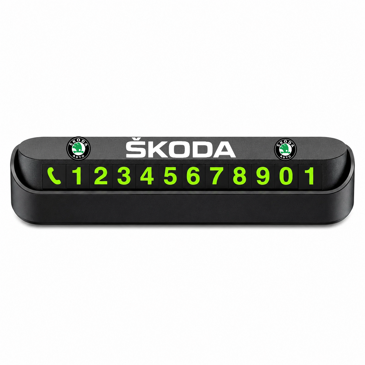 Suport Număr Telefon Auto pentru Parcare personalizat cu Skoda.