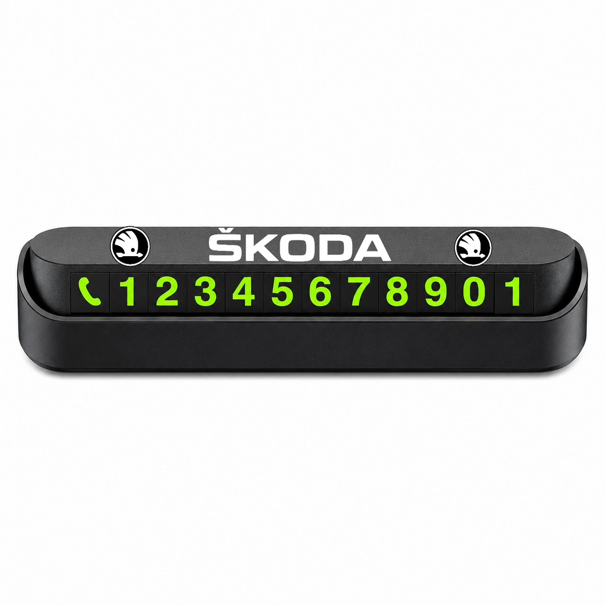 Suport Număr Telefon Auto pentru Parcare personalizat cu Skoda Nou.