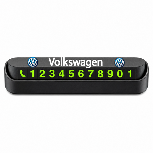Suport Număr Telefon Auto pentru Parcare personalizat cu Volkswagen.
