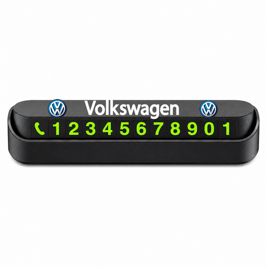 Suport Număr Telefon Auto pentru Parcare personalizat cu Volkswagen.