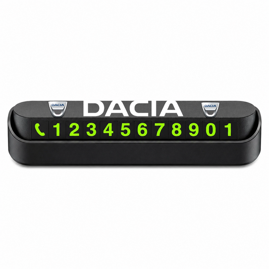 Suport Număr Telefon Auto pentru Parcare personalizat cu Dacia.