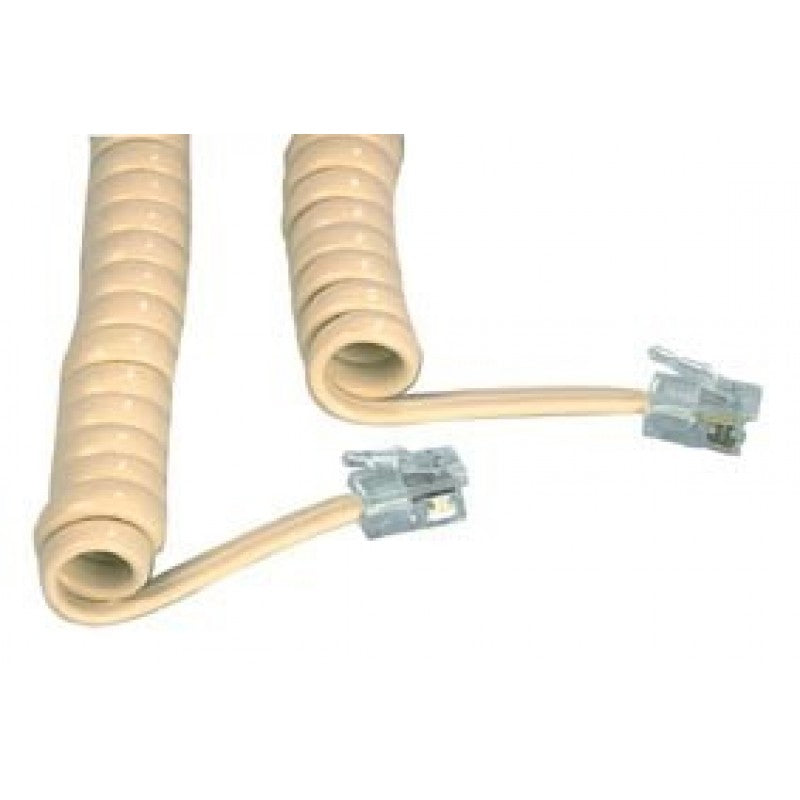 Cablu receptor spiralat 4.5m alb