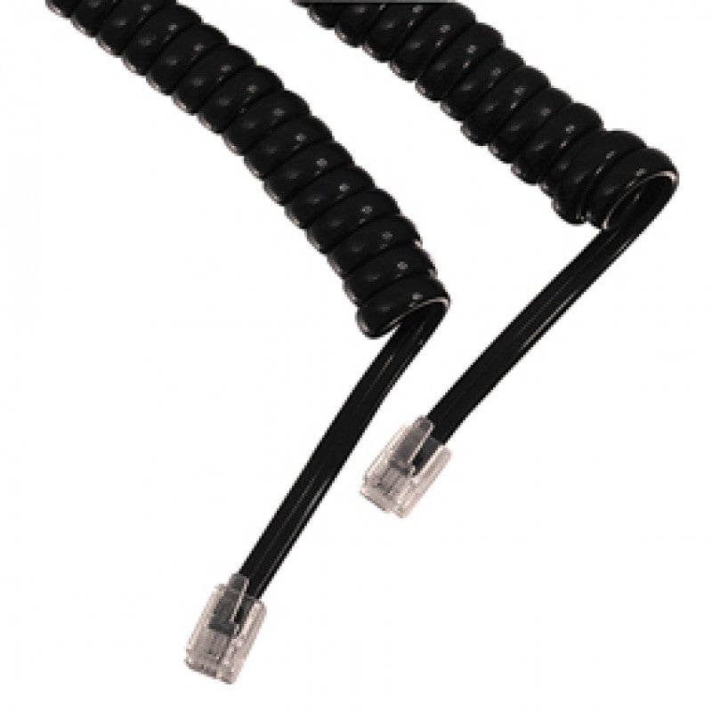 Cablu receptor spiralat 2m negru