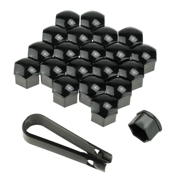 Set 20 capace prezoane, Skoda, Negru 17mm
