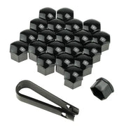 Set 20 capace prezoane, Skoda, Negru 17mm