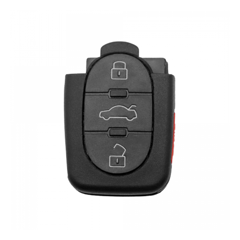 Carcasa cheie,after market,compatibila cu  Audi 3 butoane, cu buton panica,fara logo