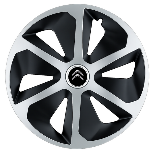 Set 4 capace roti Roco Gri-Negru R13 pentru gama auto Citroen