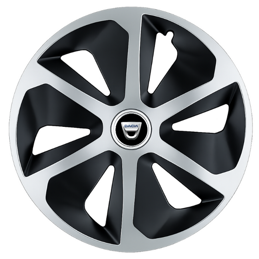 Set 4 capace roti Roco Gri-Negru R17 pentru gama auto Dacia