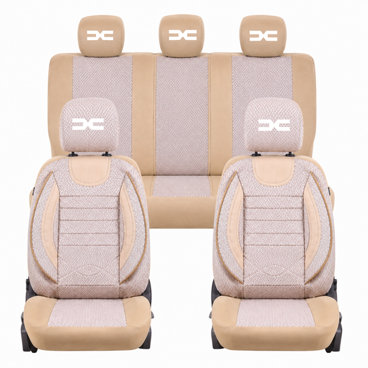 Set Huse Scaune Universale City BEJ, Personalizate cu Dacia nou.