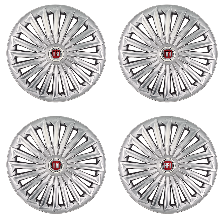 Set 4 capace roti Joy Gri R17 pentru gama auto Fiat.