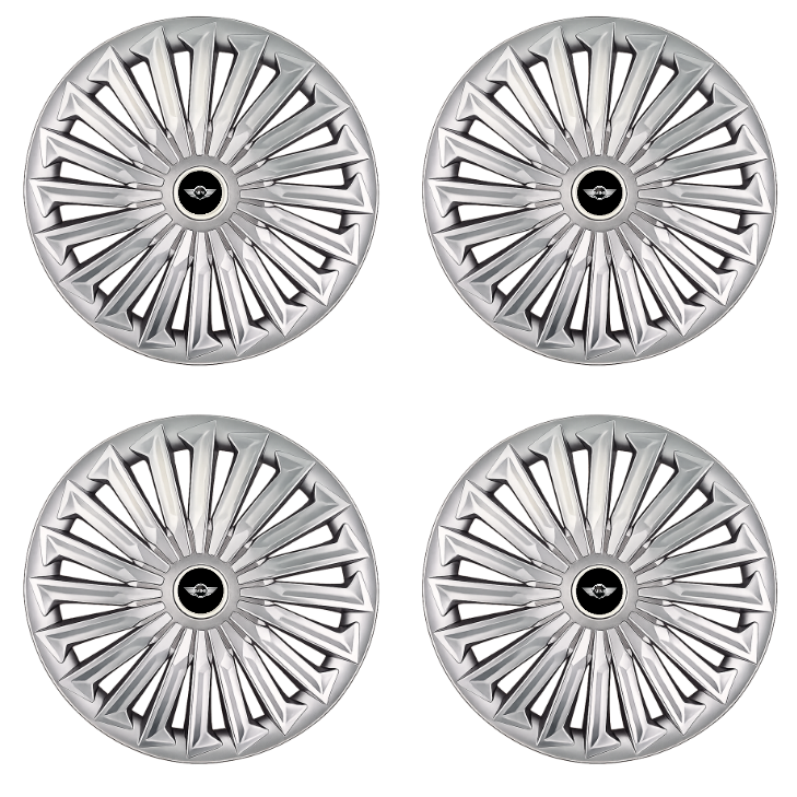Set 4 capace roti Joy Gri R17 pentru gama auto Mini.