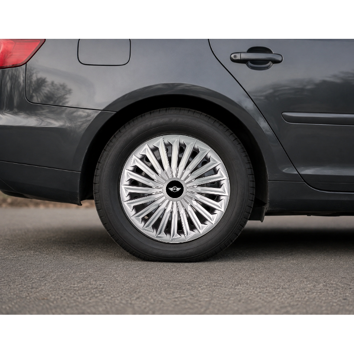 Set 4 capace roti Joy Gri R17 pentru gama auto Mini.