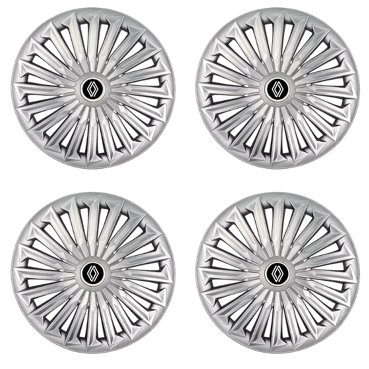 Set 4 capace roti Joy Gri R17 pentru gama auto Renault.