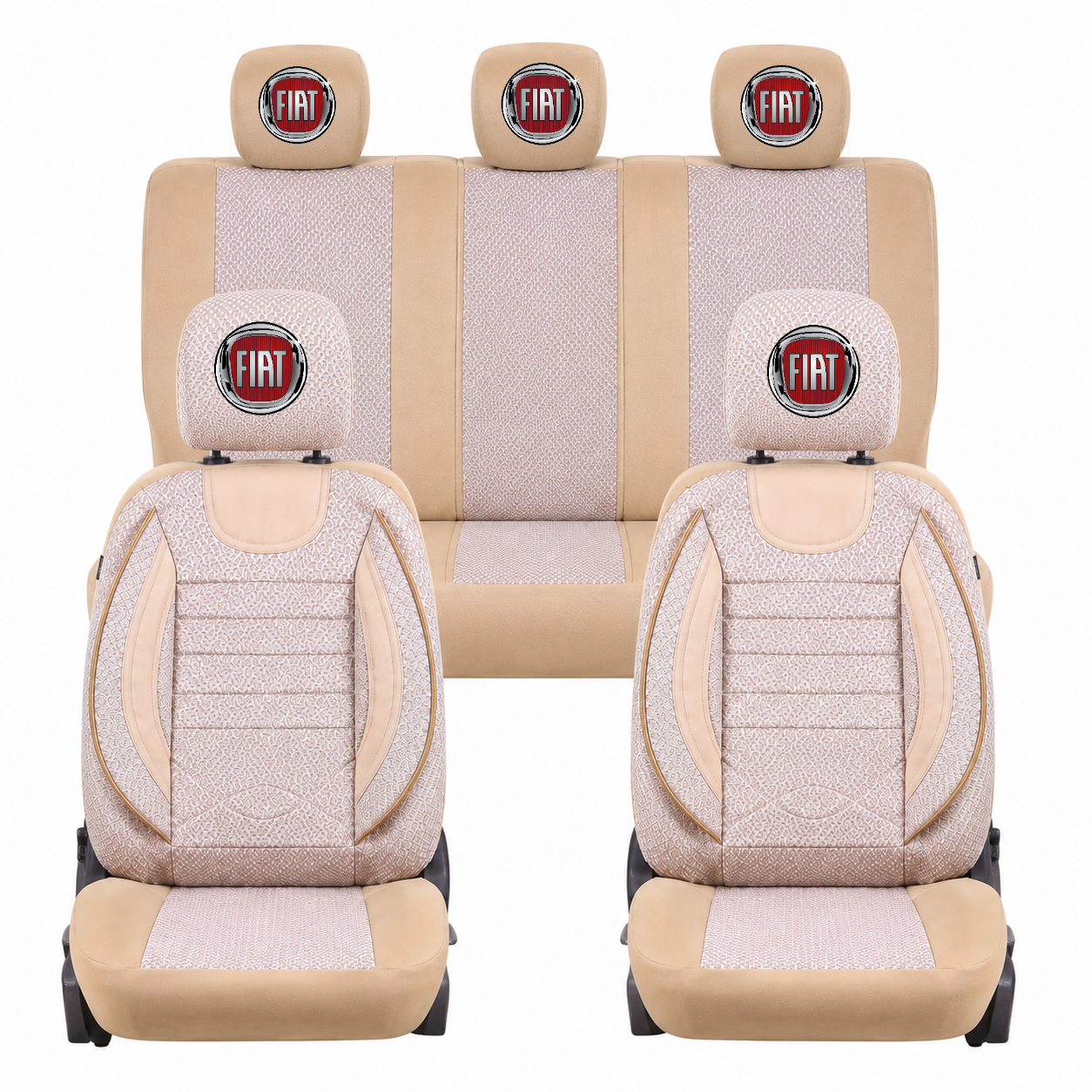 Set Huse Scaune Universale City BEJ, Personalizate cu Fiat.
